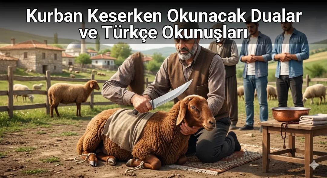 Kurban Keserken Okunacak Dualar ve Türkçe Okunuşları